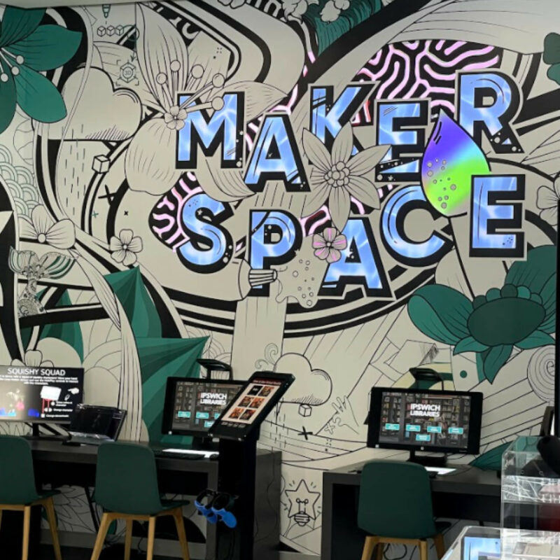 Makerspace Wall Design: Ipswich Library - Sprout